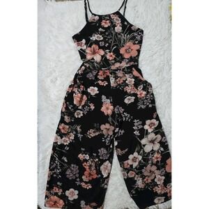 MOA Women's Jumpsuit Romper Halter Floral Capri Wide Leg‎